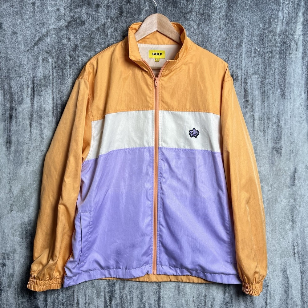 Men's GOLF WANG XL Colorblock Orange Lavender Jacket Tyler the Creator